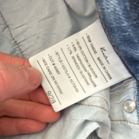 KanCan Women's Skinny Distressed Raw Hem Denim Jeans Blue - Picture 9 of 11